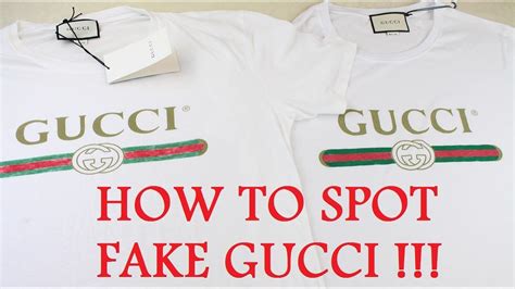 real vs fake gucci logo shirt